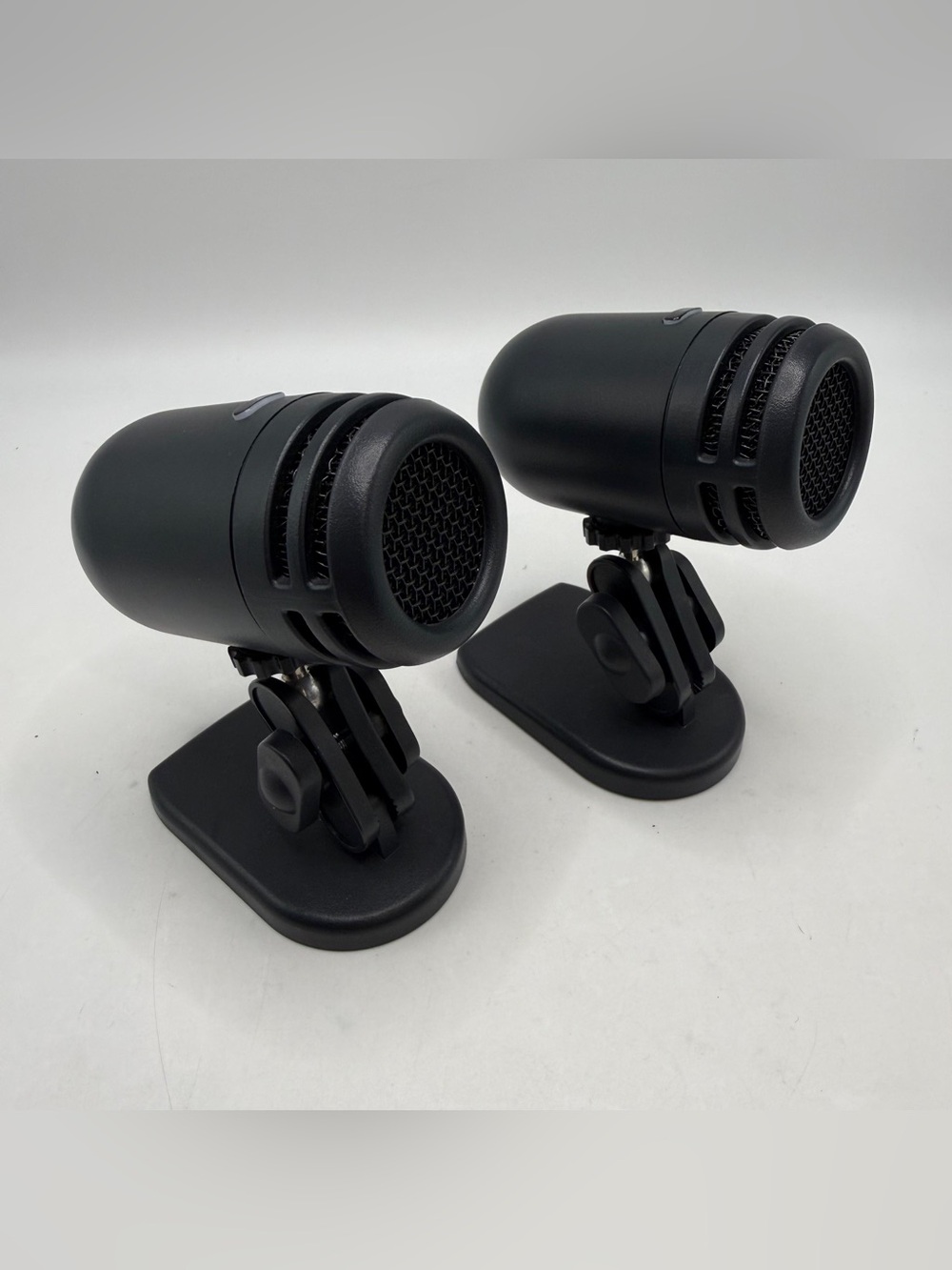 Onn Premium USB Recording Microphones Pair Desktop Podcast Streaming Black